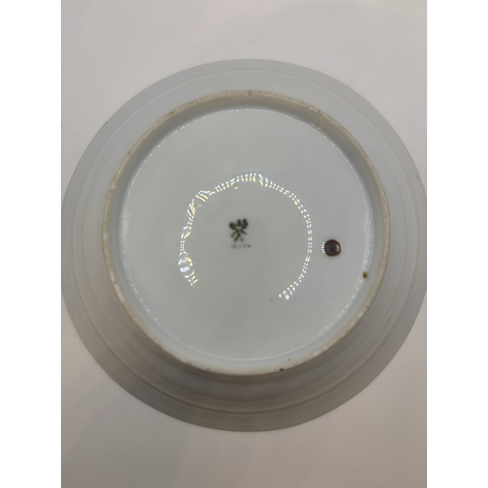 Antique P.K. Silesia Porcelain Serving Bowl Bridal Roses Gold Beaded Rim 1914-22 - Picture 14 of 14